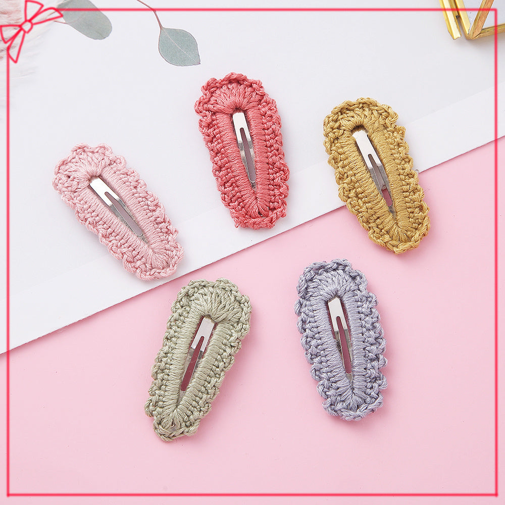 Wool Braided Edge Seamless Cute Children's Hair Clip