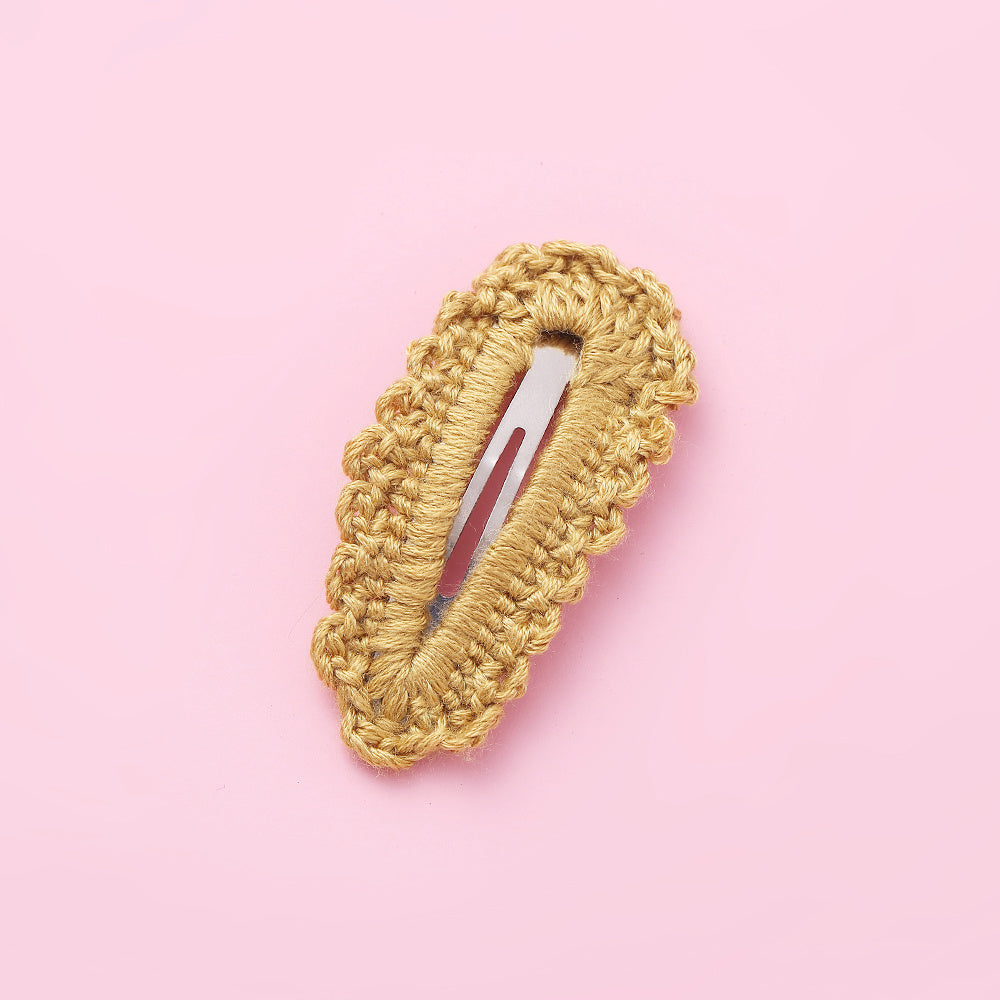 Wool Braided Edge Seamless Cute Children's Hair Clip