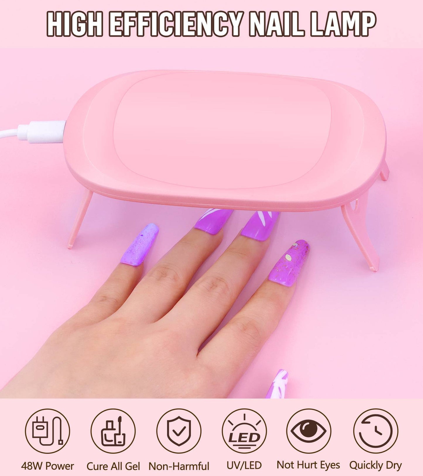 20 Colors Fast Acrylic Nail Kit Dip Powder Nail Kit Starter W Drill And UV Light