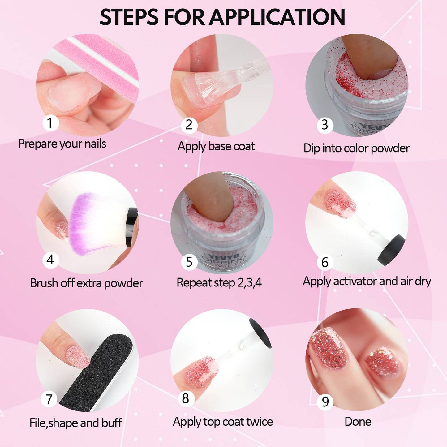 20 Colors Fast Acrylic Nail Kit Dip Powder Nail Kit Starter W Drill And UV Light