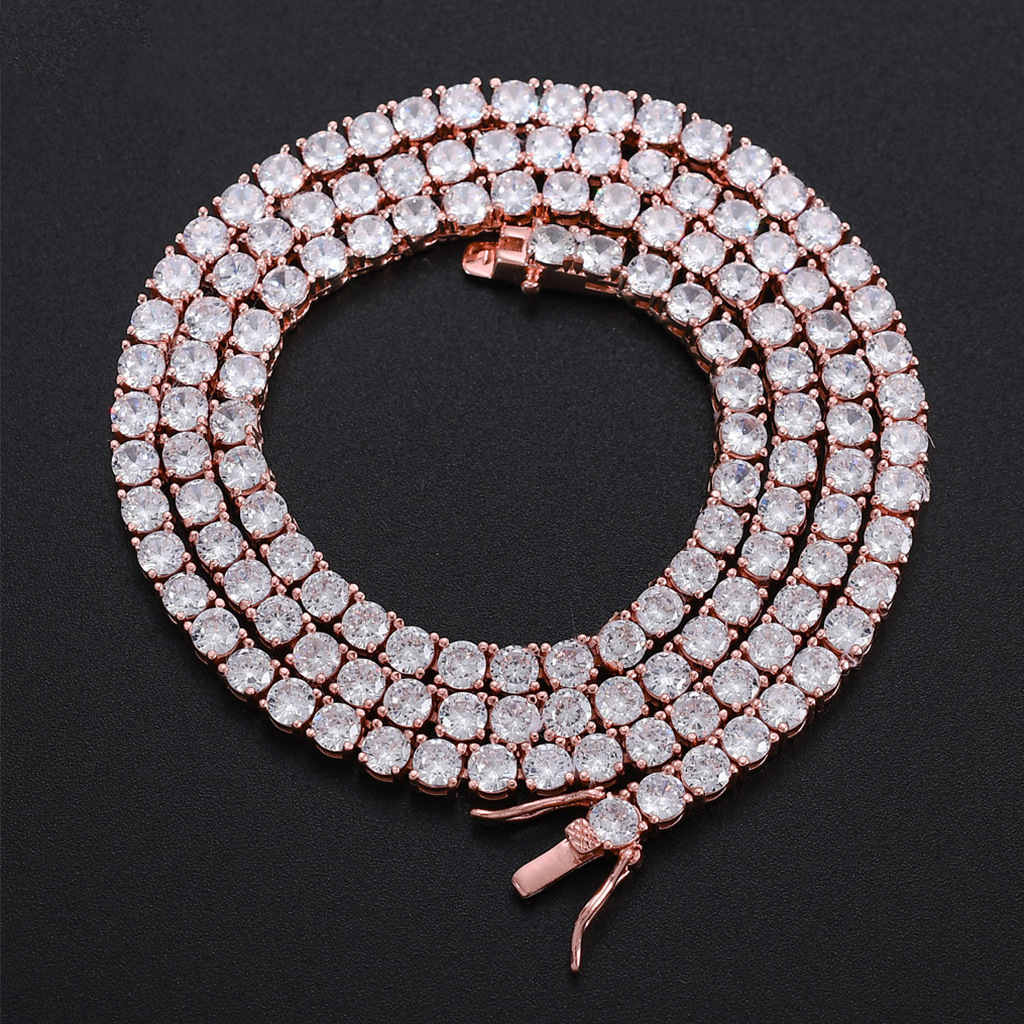 18K Gold-plated Full Diamond Personalized Couple Necklace