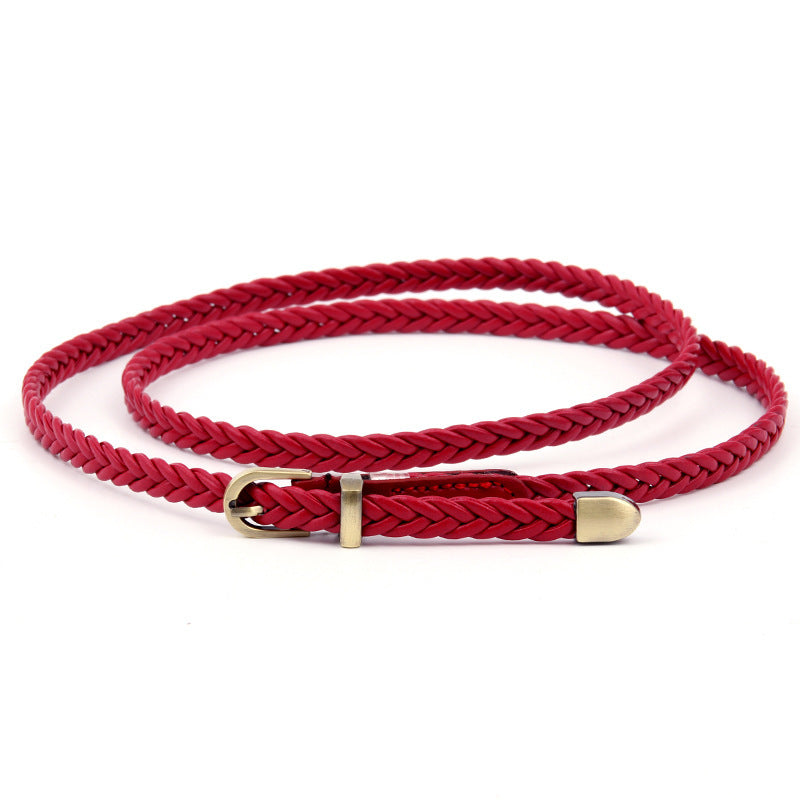Woven Belt Female Pin Buckle Retro Casual
