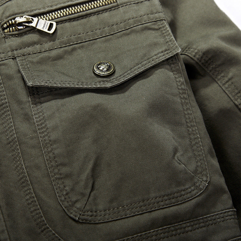 2021 spring and autumn men's jacket jacket, men's casual pockets, long jackets