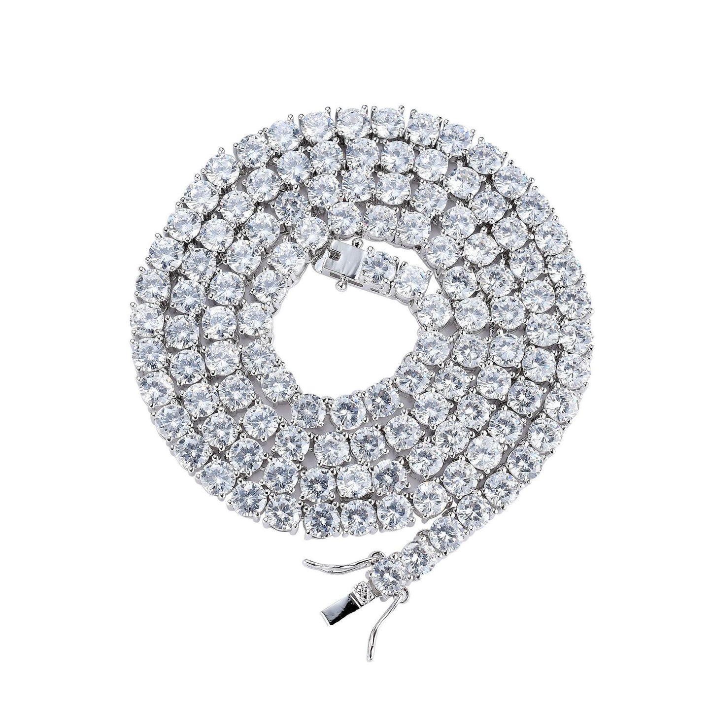 Zircon necklace single row chain