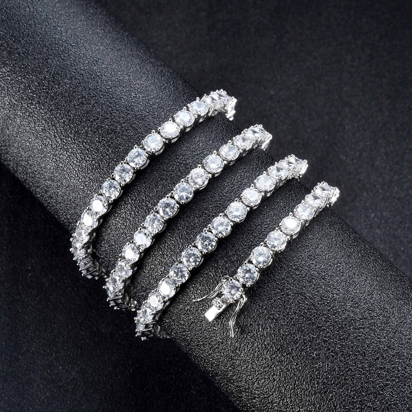 Zircon necklace single row chain