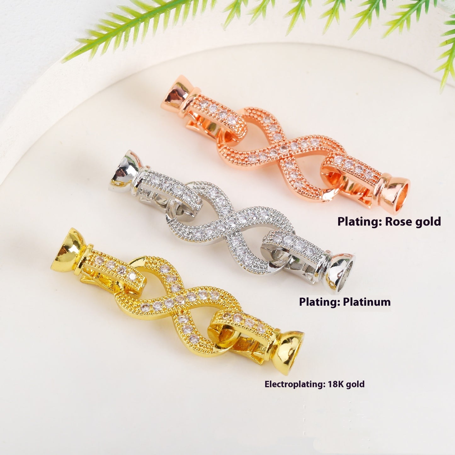 18K Gold Color Pearl Necklace Buckle