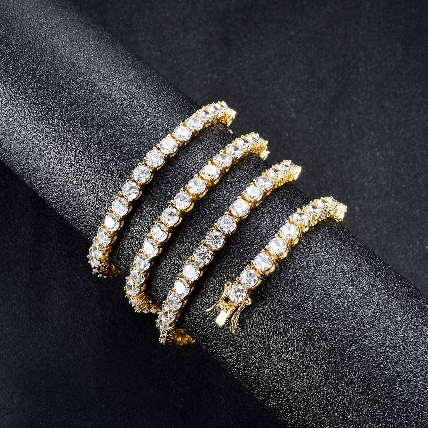 18K Gold-plated Full Diamond Personalized Couple Necklace