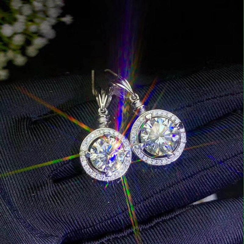 Women's White Gold Collarbone Chain Diamond Necklace