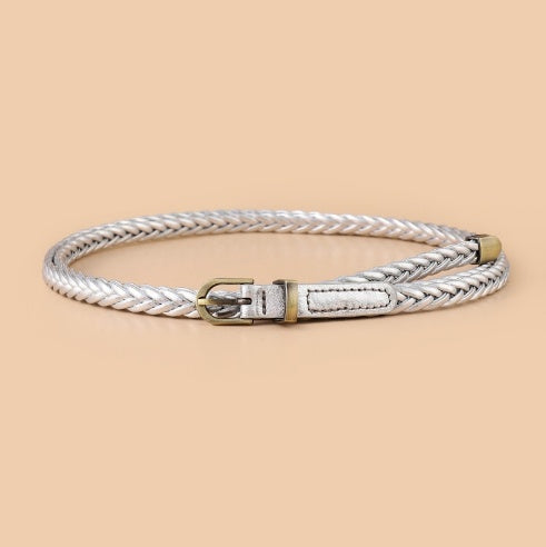 Woven Belt Female Pin Buckle Retro Casual