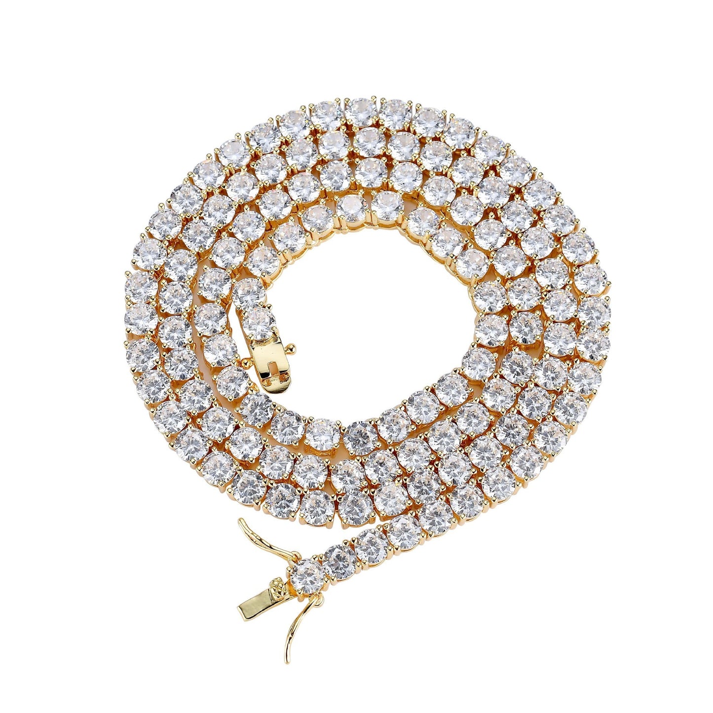 Zircon necklace single row chain
