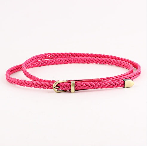 Woven Belt Female Pin Buckle Retro Casual