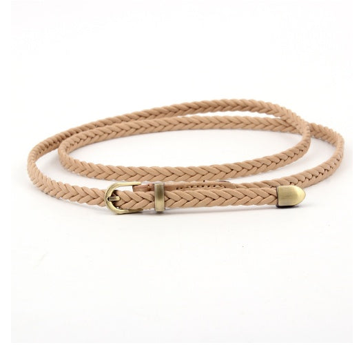 Woven Belt Female Pin Buckle Retro Casual