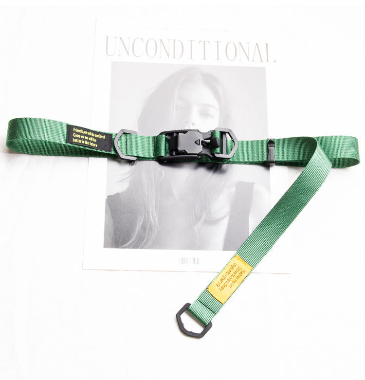 Magnetic Buckle Overalls Canvas Belt Men And Women