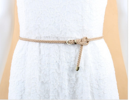 Woven Belt Female Pin Buckle Retro Casual