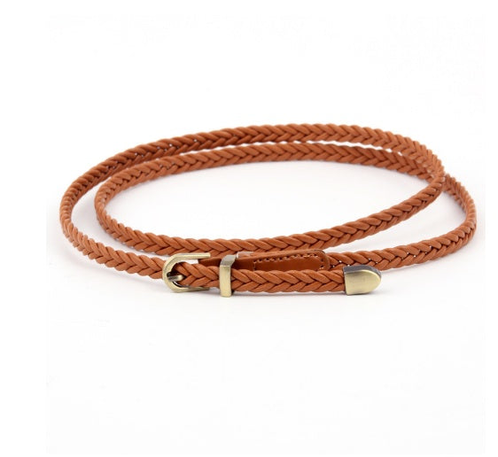 Woven Belt Female Pin Buckle Retro Casual