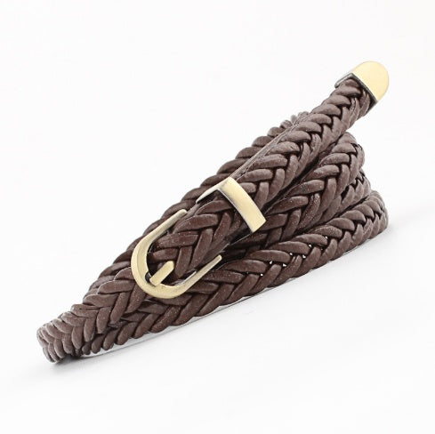 Woven Belt Female Pin Buckle Retro Casual