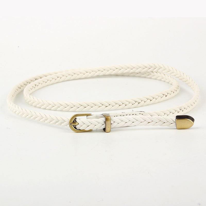 Woven Belt Female Pin Buckle Retro Casual